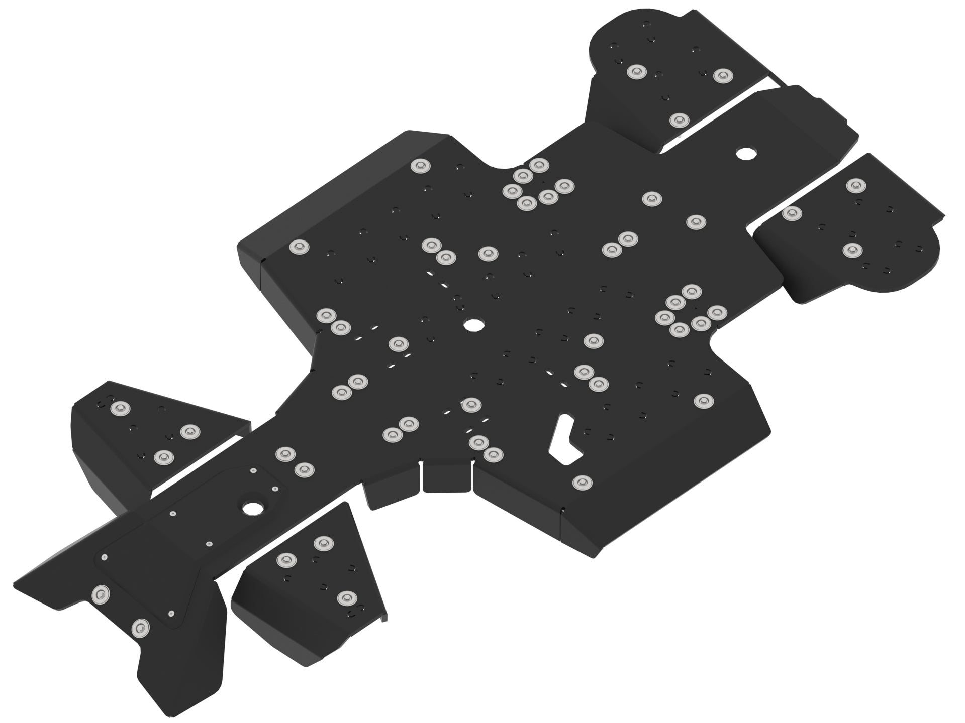 Kit plaques de protection plastique pour quad KVF 650/750 BruteForce (plastic) – protection châssis complète, robuste et durable