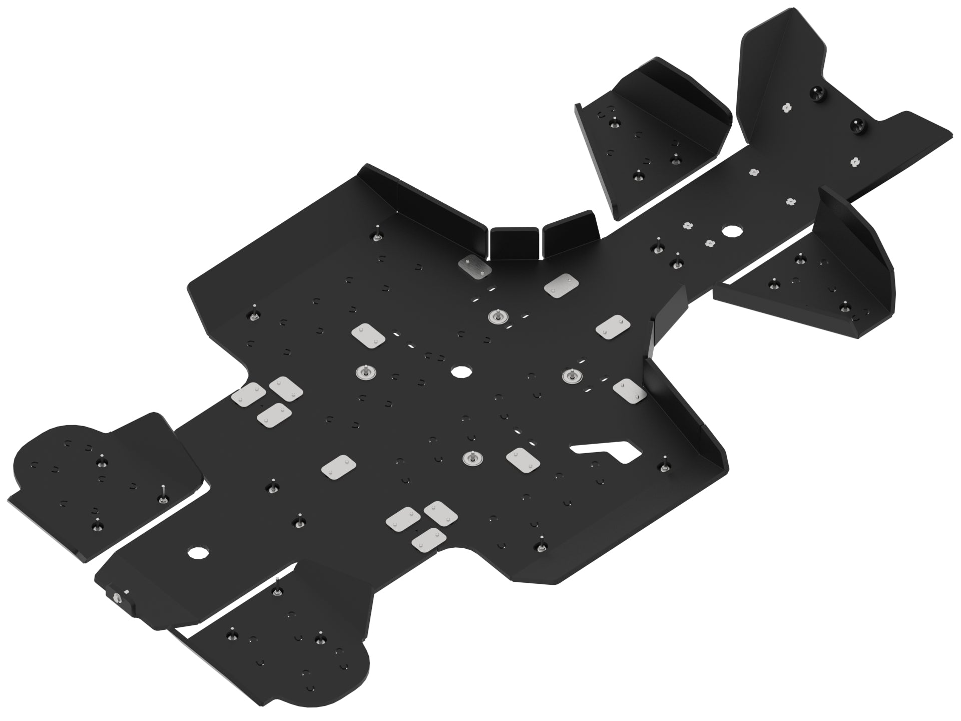Kit plaques de protection plastique pour quad KVF 650/750 BruteForce (plastic) – protection châssis complète, robuste et durable