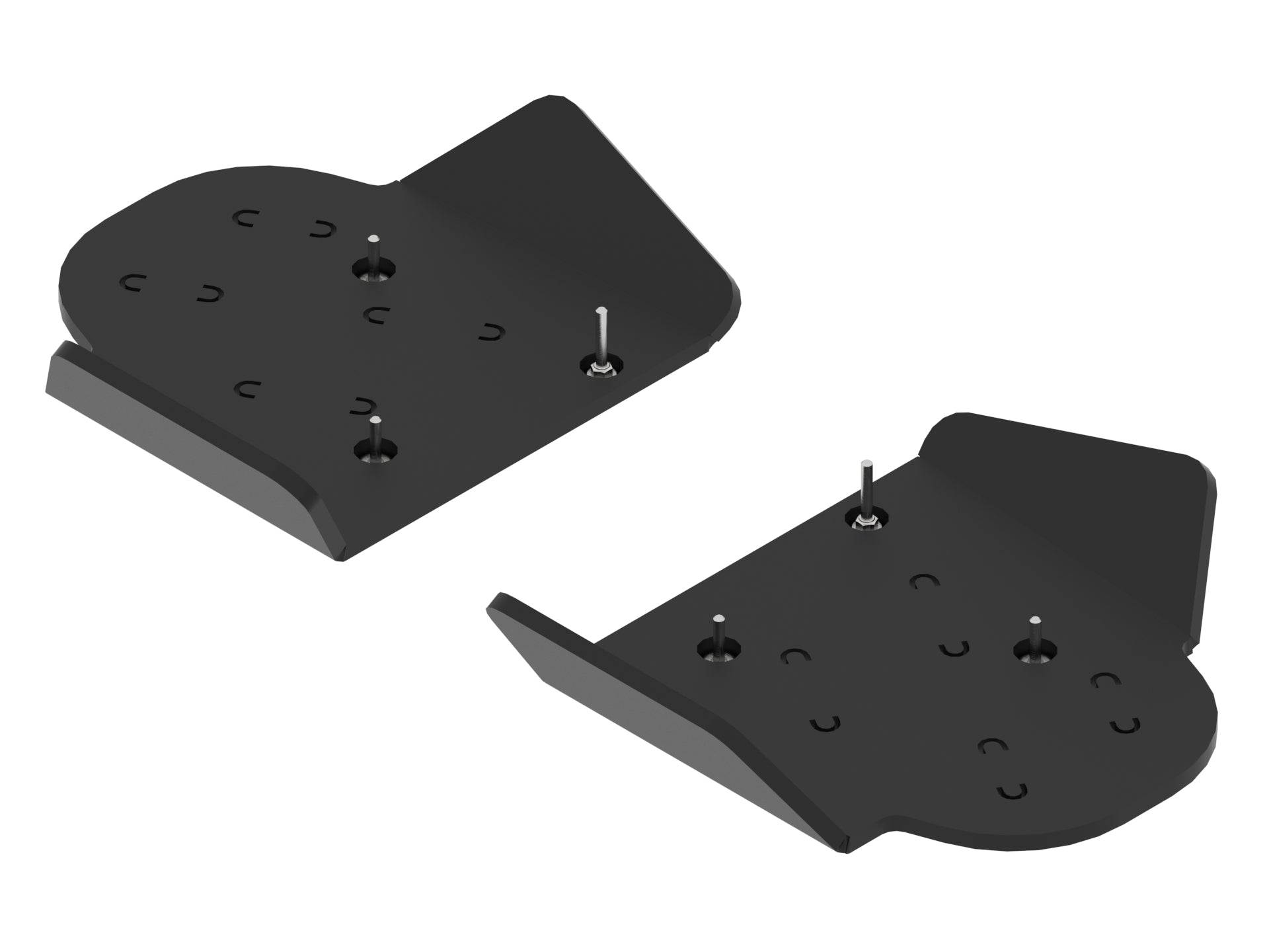 Kit plaques de protection plastique pour quad KVF 650/750 BruteForce (pair) – protection châssis complète, robuste et durable