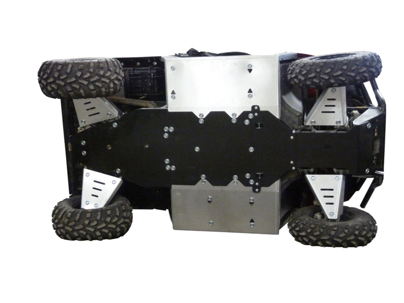 Kit plaques de protection aluminium pour quad Ranger 570 (-2014) (aluminium/plastic) – protection châssis complète, robuste et durable