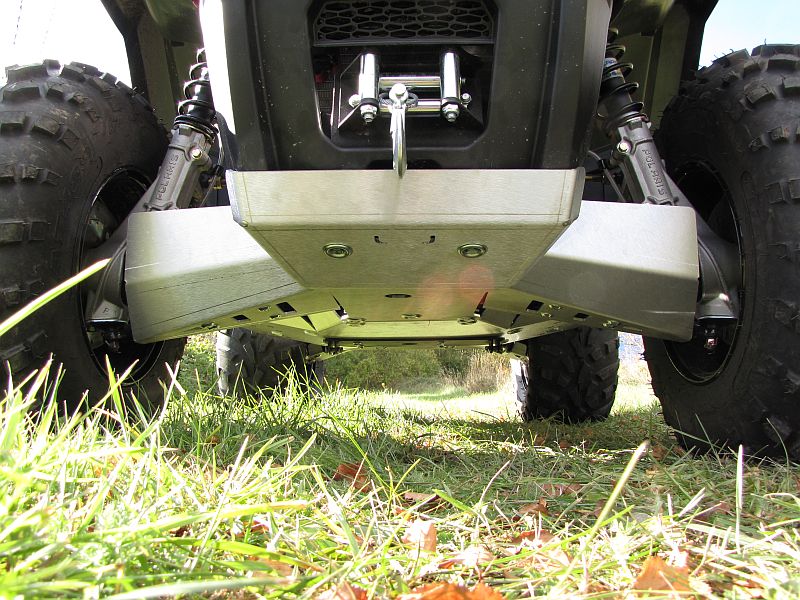 Kit plaques de protection aluminium pour quad Sportsman Touring 570 (-2023), Sportsman X2 570 (aluminium) – protection châssis complète, robuste et durable