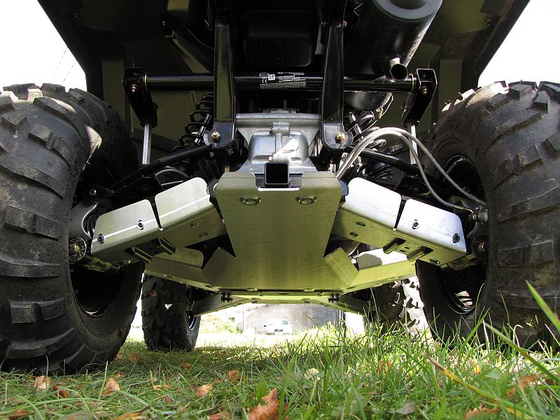 Kit plaques de protection aluminium pour quad Sportsman Touring 570 (-2023), Sportsman X2 570 (aluminium) – protection châssis complète, robuste et durable