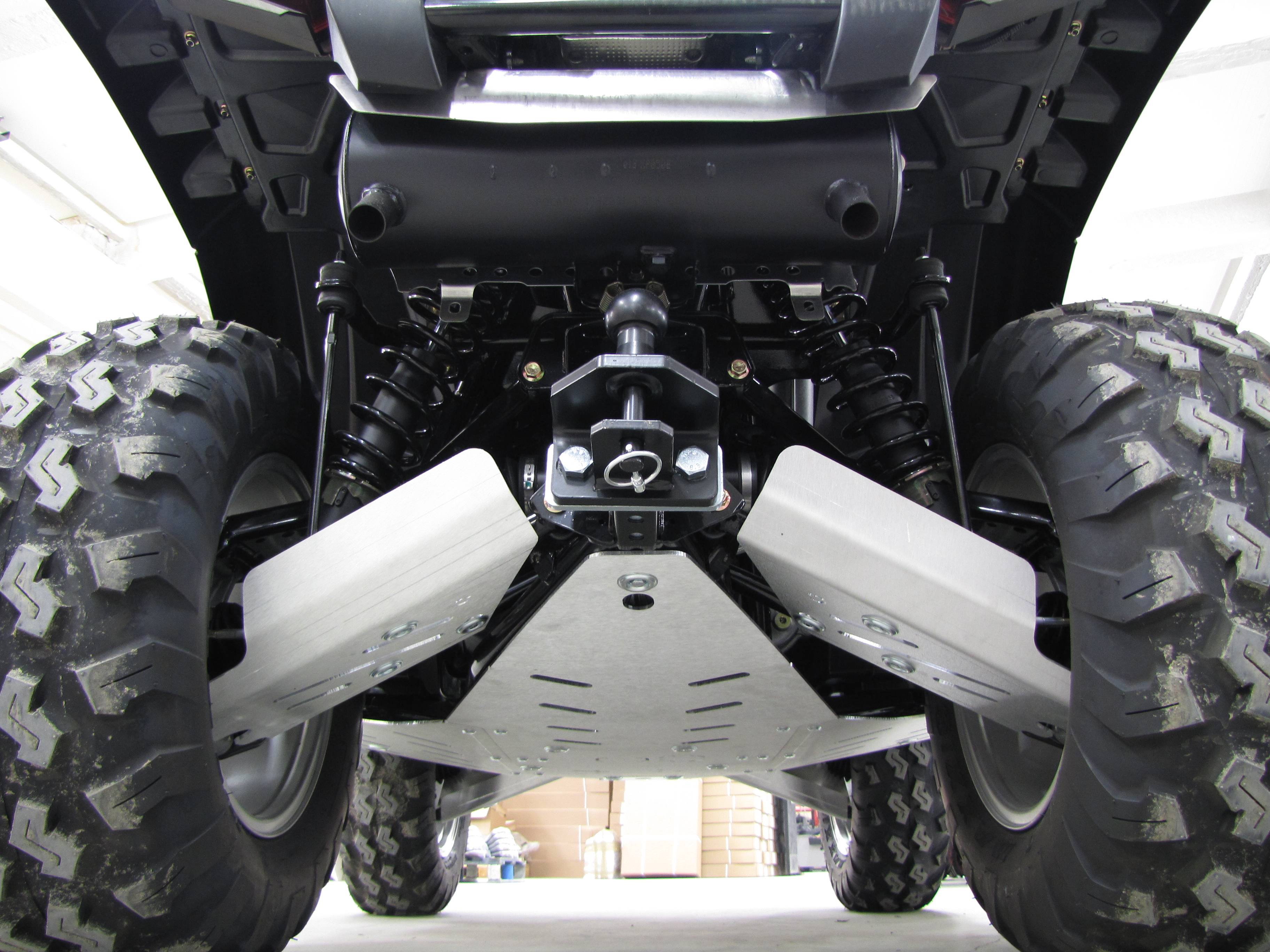 Kit plaques de protection aluminium pour quad Sportsman 550, Sportsman 850 (-2014) (aluminium) – protection châssis complète, robuste et durable