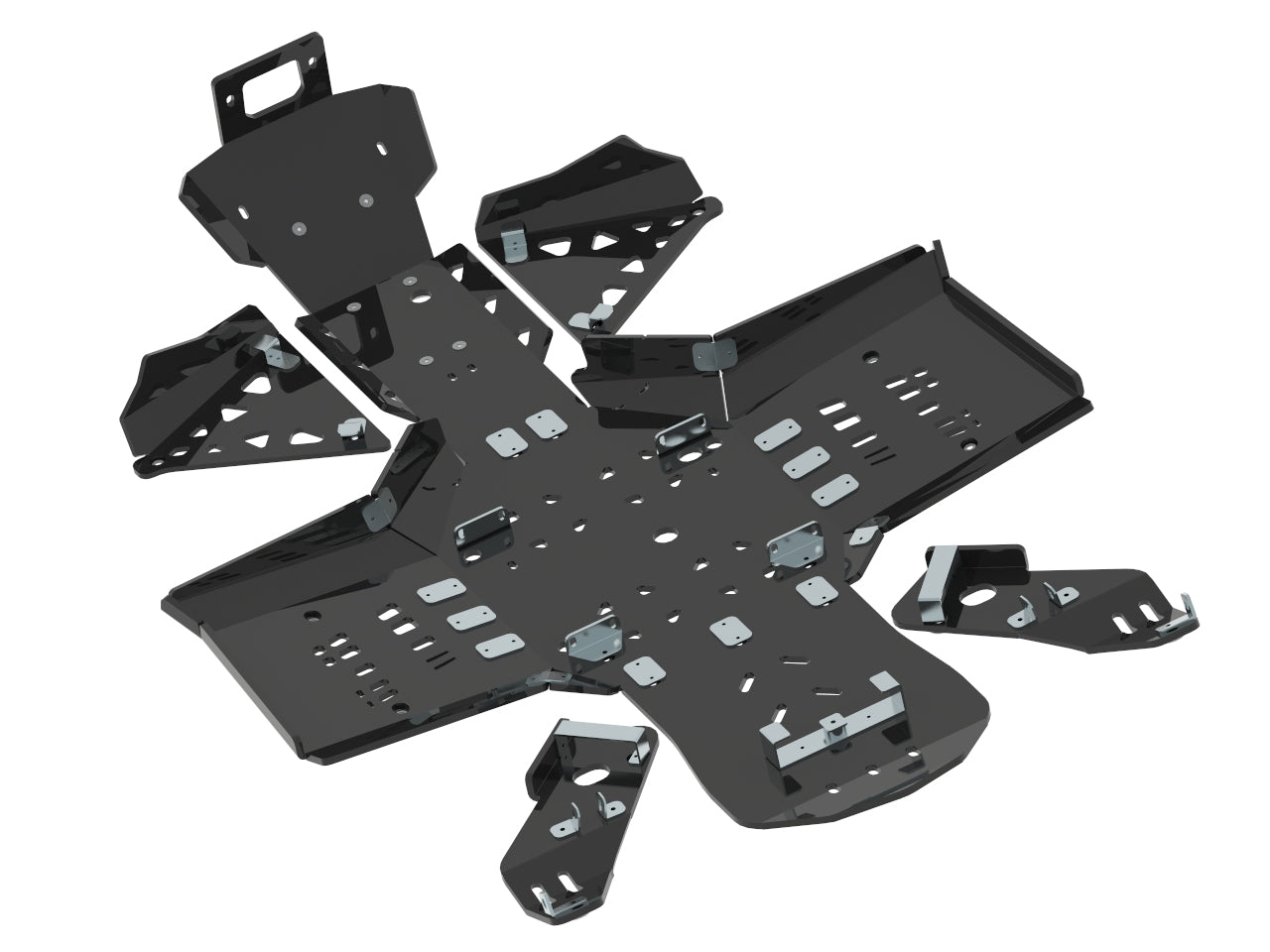 Kit plaques de protection plastique pour quad Outlander G2 450/570 (2017+), Outlander G2 L (plastic) – protection châssis complète, robuste et durable