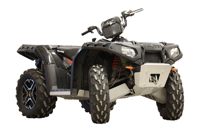 Kit plaques de protection aluminium pour quad Sportsman 1000 (-2016), Sportsman 850 (2015+) (aluminium) – protection châssis complète, robuste et durable