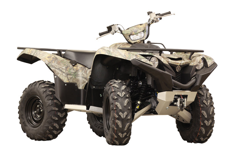 Kit plaques de protection aluminium pour quad Grizzly 700 (2016+) (aluminium) – protection châssis complète, robuste et durable