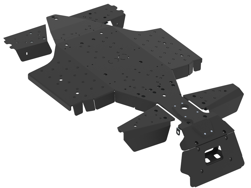 Kit plaques de protection plastique pour quad Sportsman Touring 850 (2015+), Sportsman Touring XP 1000 (-2017) (plastic) – protection châssis complète, robuste et durable