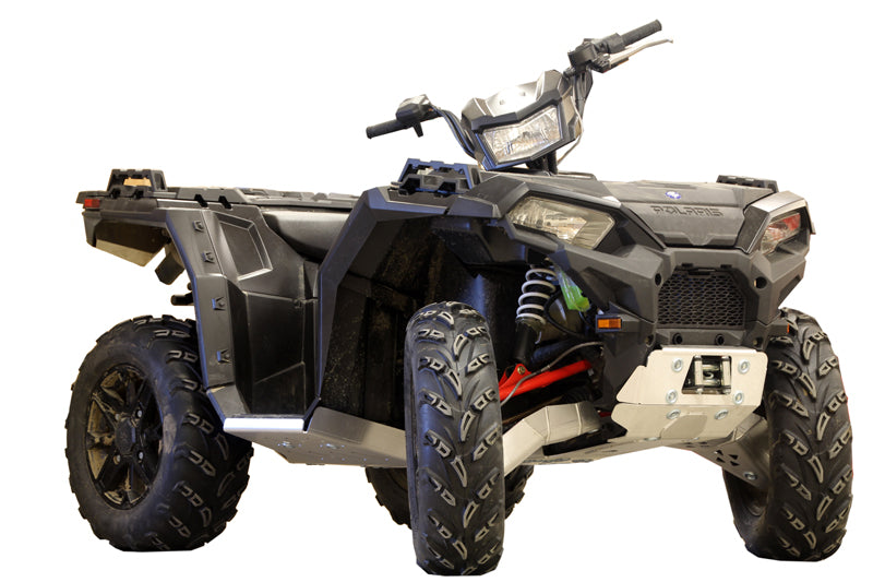 Kit plaques de protection aluminium pour quad Sportsman 1000 (2017+) (aluminium) – protection châssis complète, robuste et durable