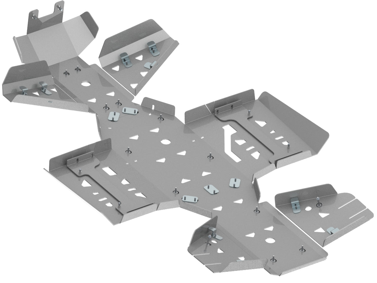 Kit plaques de protection aluminium pour quad Alterra 550/700 (aluminium) – protection châssis complète, robuste et durable