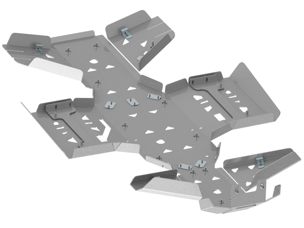 Kit plaques de protection aluminium pour quad Alterra 550/700 (aluminium) – protection châssis complète, robuste et durable