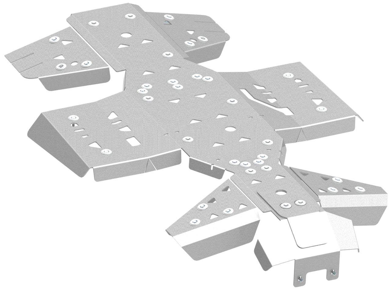 Kit plaques de protection aluminium pour quad Alterra 550/700 (aluminium) – protection châssis complète, robuste et durable