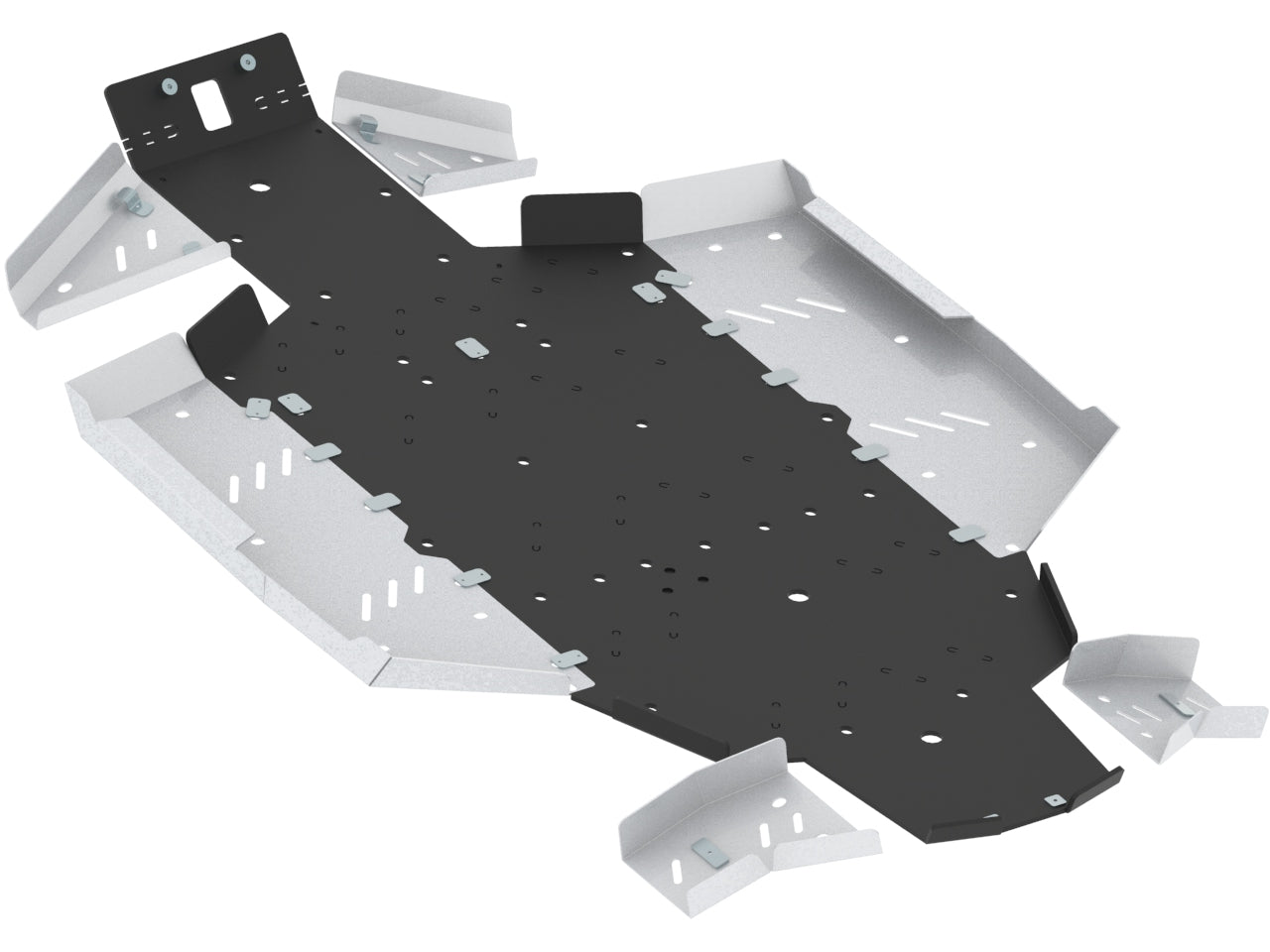 Kit plaques de protection aluminium pour quad Defender/Traxter (-2018) (aluminium/plastic) – protection châssis complète, robuste et durable