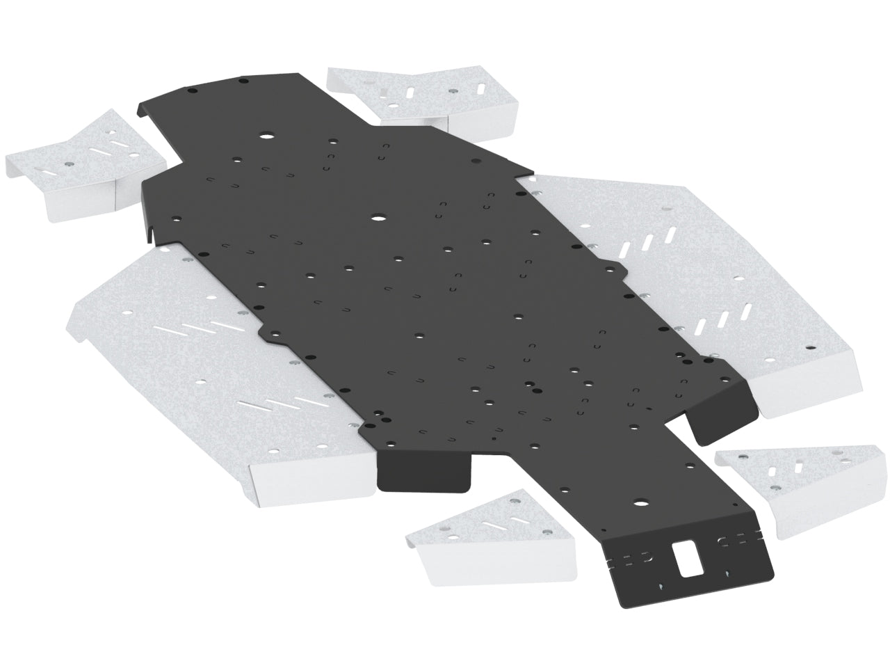 Kit plaques de protection aluminium pour quad Defender/Traxter (-2018) (aluminium/plastic) – protection châssis complète, robuste et durable