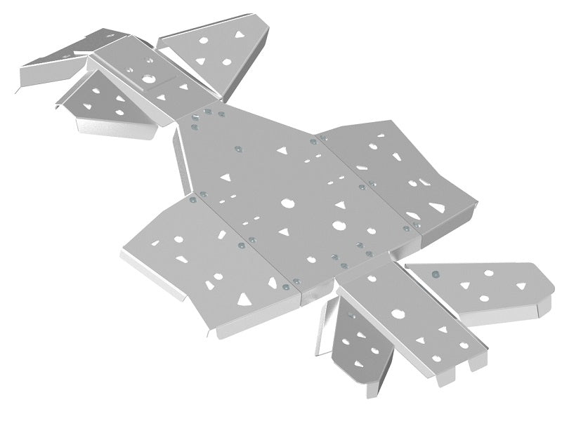 Kit plaques de protection aluminium pour quad Kodiak 450 (2017+) (aluminium) – protection châssis complète, robuste et durable