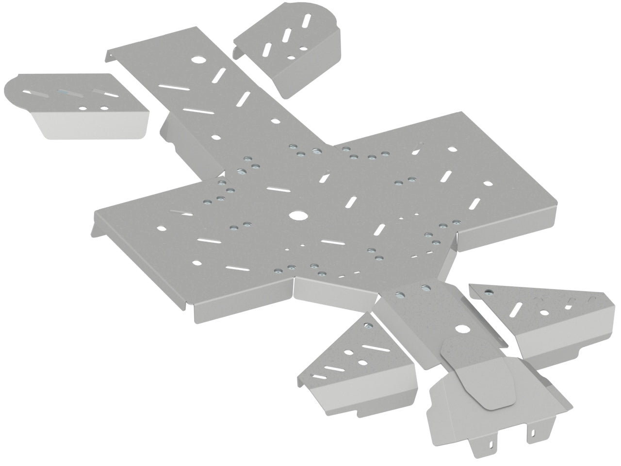 Kit plaques de protection aluminium pour quad Tactic 550/750 2-Up (aluminium) – protection châssis complète, robuste et durable