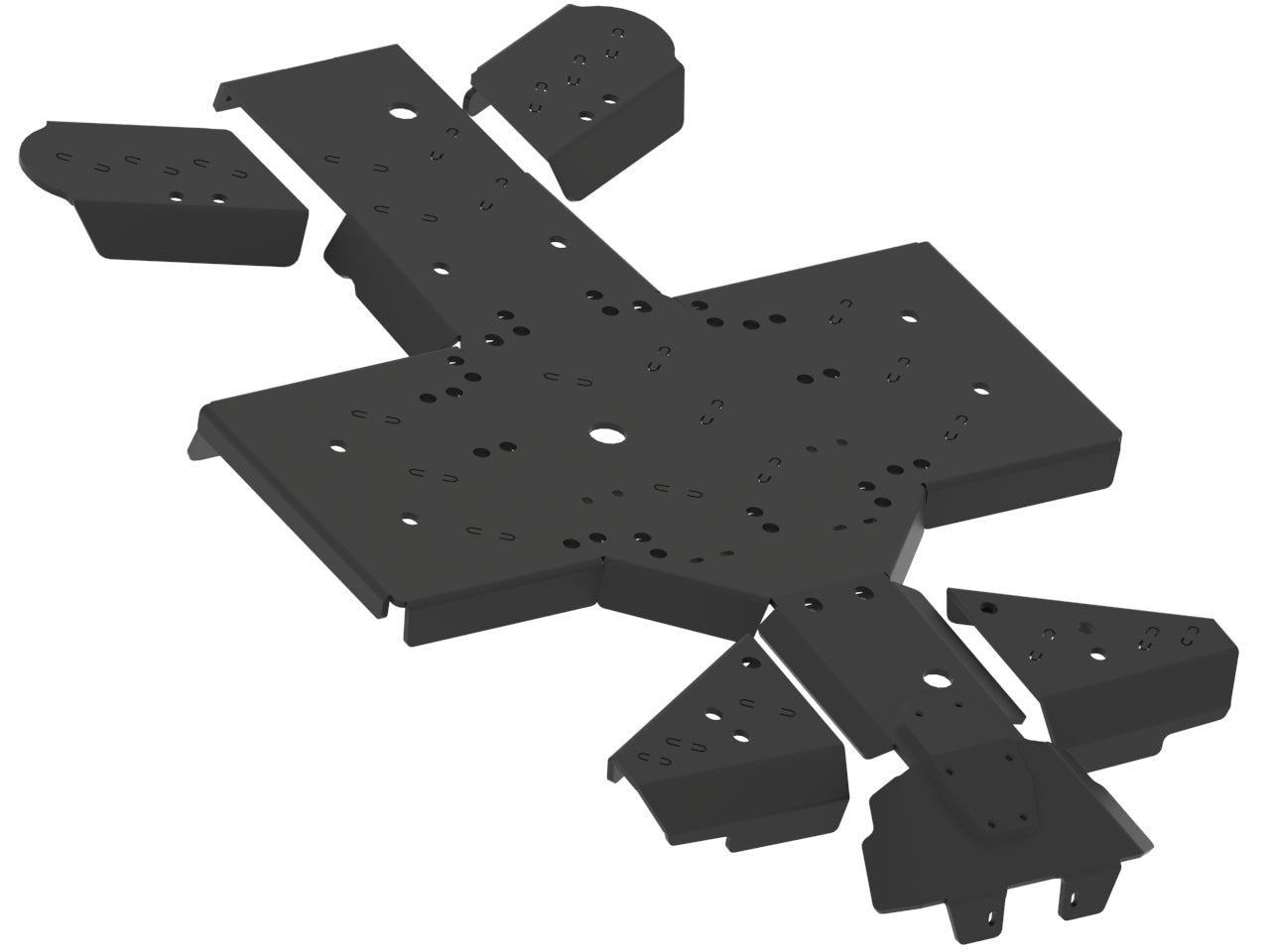 Kit plaques de protection plastique pour quad Tactic 550/750 2-Up (plastic) – protection châssis complète, robuste et durable