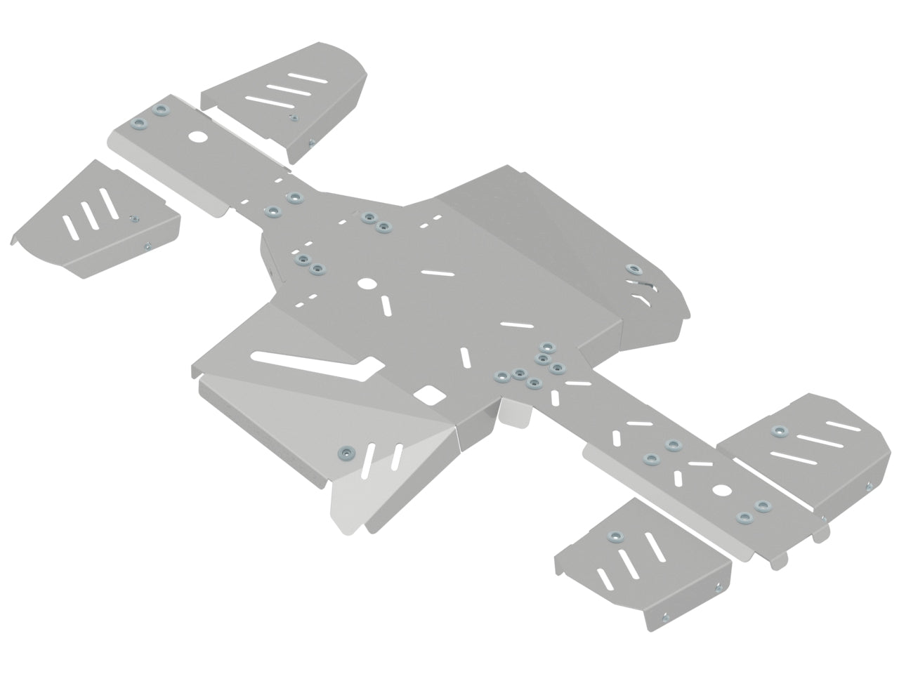 Kit plaques de protection aluminium pour quad 600 LT Blade, 600 LTX Blade (aluminium) – protection châssis complète, robuste et durable
