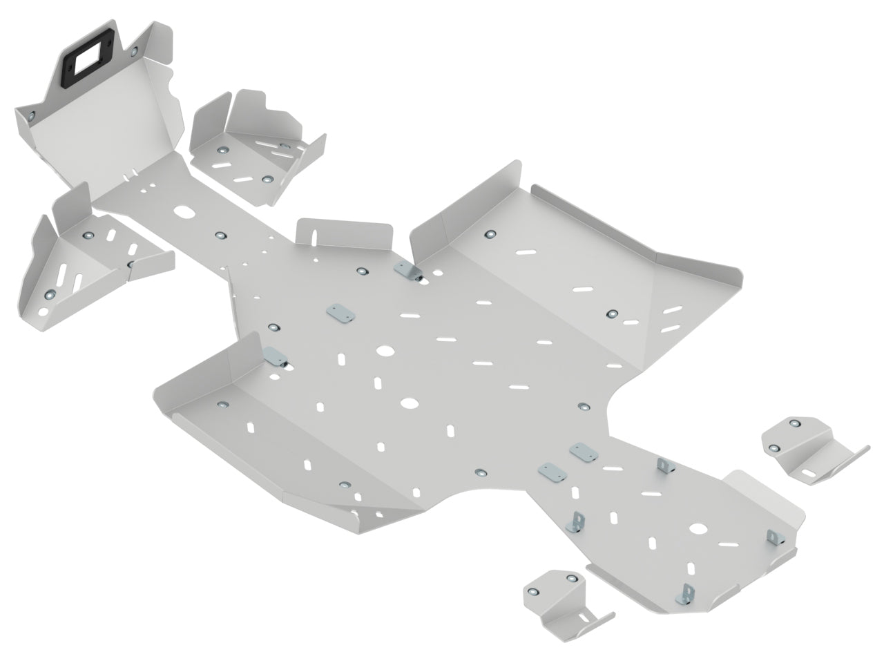Kit plaques de protection aluminium pour quad CFORCE 1000, CFORCE 1000 Overland, CFORCE 850 (aluminium) – protection châssis complète, robuste et durable