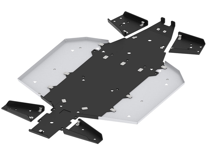 Kit plaques de protection aluminium pour quad Ranger 1000 XP (2018-2020) (aluminium/plastic) – protection châssis complète, robuste et durable