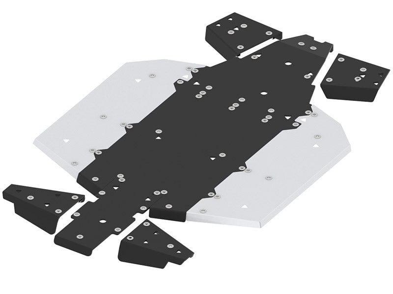 Kit plaques de protection aluminium pour quad Ranger 1000 XP (2018-2020) (aluminium/plastic) – protection châssis complète, robuste et durable