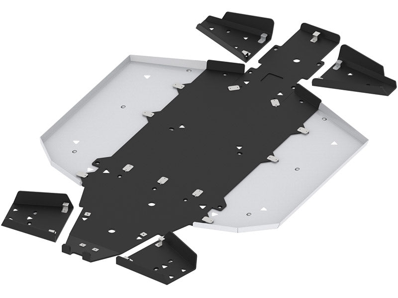 Kit plaques de protection aluminium pour quad Ranger 1000 XP (2018-2020) (aluminium/plastic) – protection châssis complète, robuste et durable