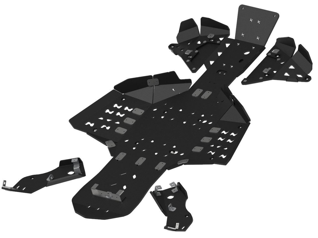 Kit plaques de protection plastique pour quad Renegade X MR (2019+) (plastic) – protection châssis complète, robuste et durable