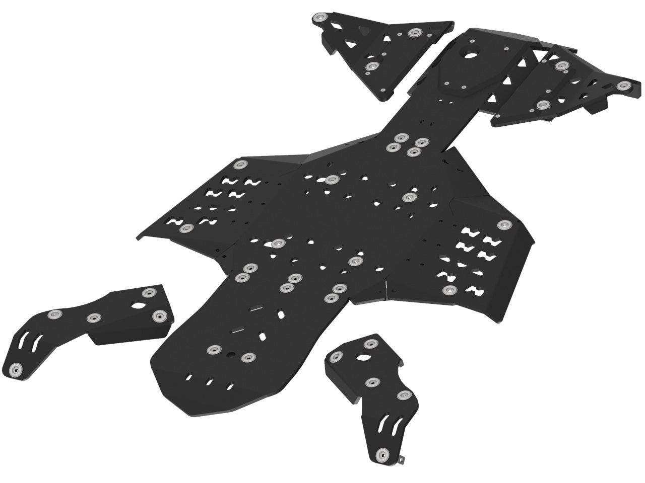 Kit plaques de protection plastique pour quad Renegade X MR (2019+) (plastic) – protection châssis complète, robuste et durable