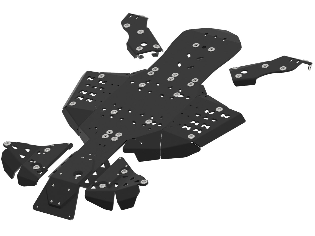 Kit plaques de protection plastique pour quad Renegade X MR (2019+) (plastic) – protection châssis complète, robuste et durable