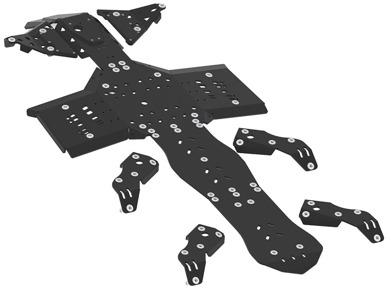 Kit plaques de protection plastique pour quad Outlander 6x6 (2019+) (plastic) – protection châssis complète, robuste et durable