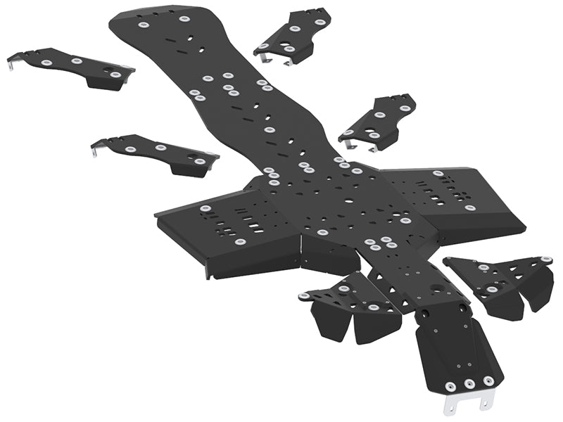 Kit plaques de protection plastique pour quad Outlander 6x6 (2019+) (plastic) – protection châssis complète, robuste et durable