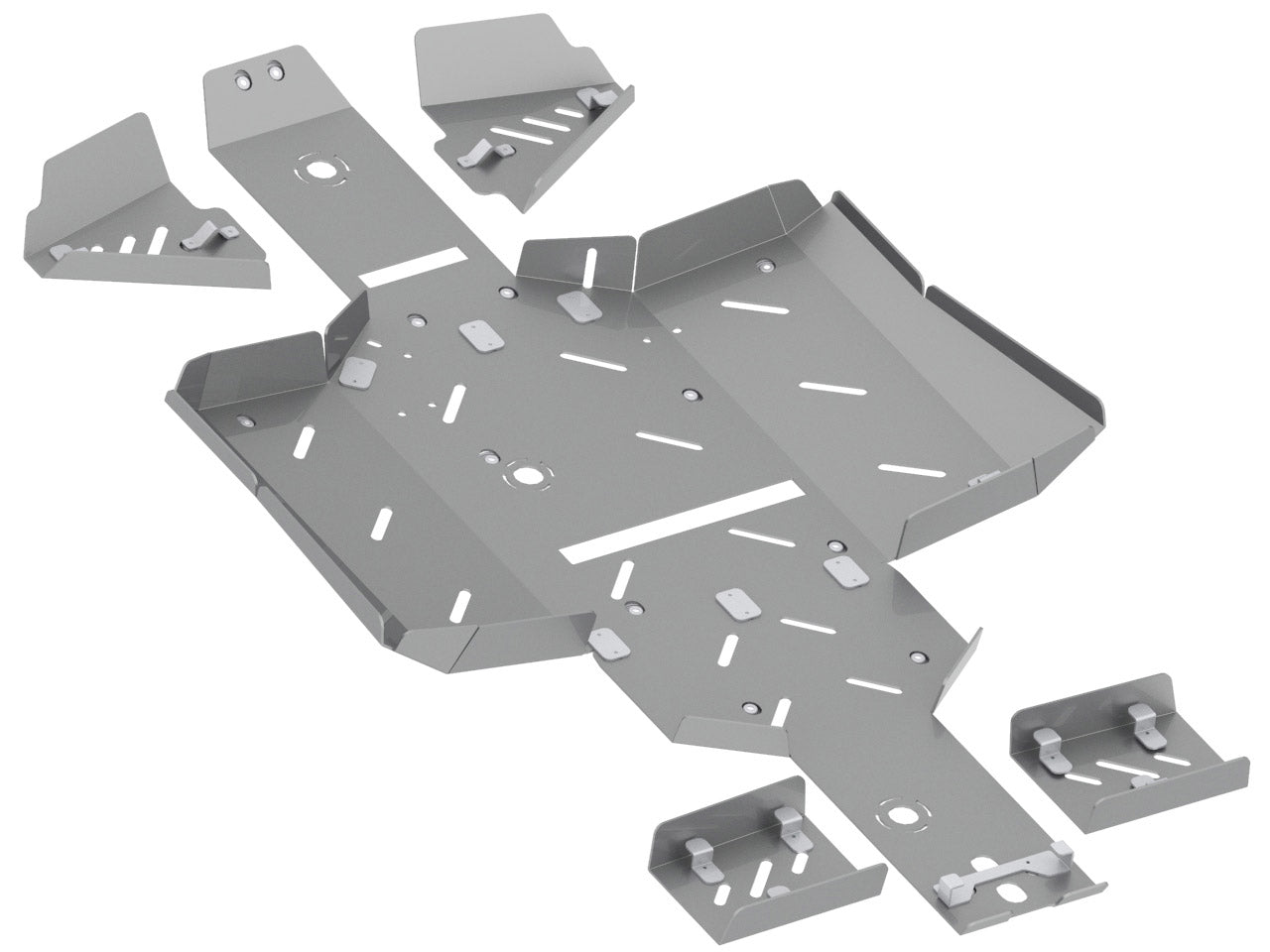Kit plaques de protection aluminium pour quad M550L (aluminium) – protection châssis complète, robuste et durable