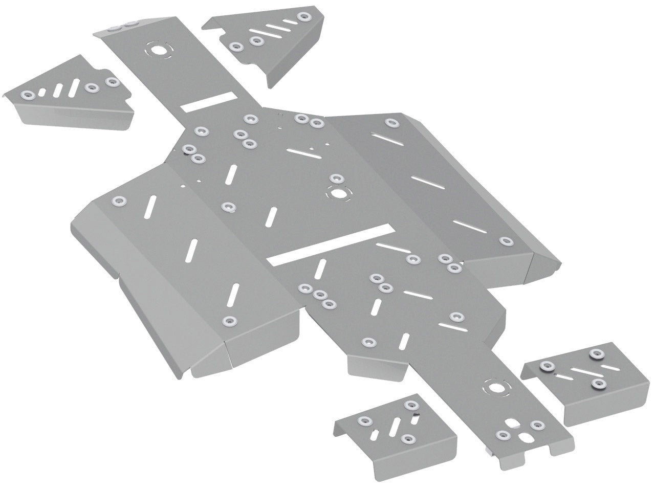 Kit plaques de protection aluminium pour quad M550L (aluminium) – protection châssis complète, robuste et durable