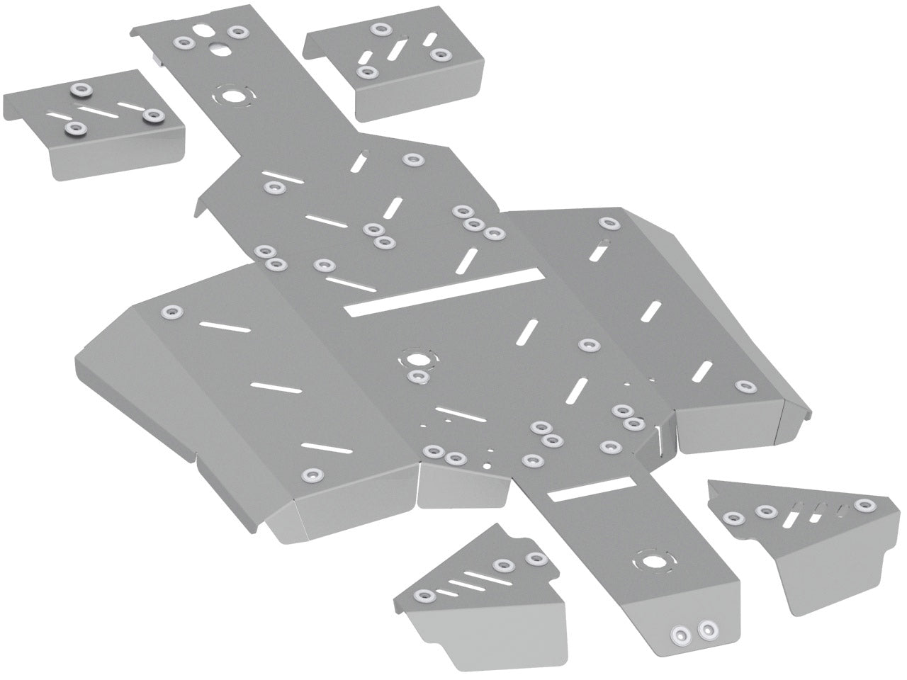 Kit plaques de protection aluminium pour quad M550L (aluminium) – protection châssis complète, robuste et durable