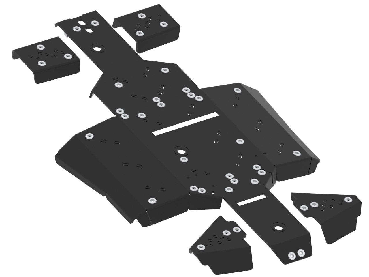 Kit plaques de protection plastique pour quad M550L (plastic) – protection châssis complète, robuste et durable