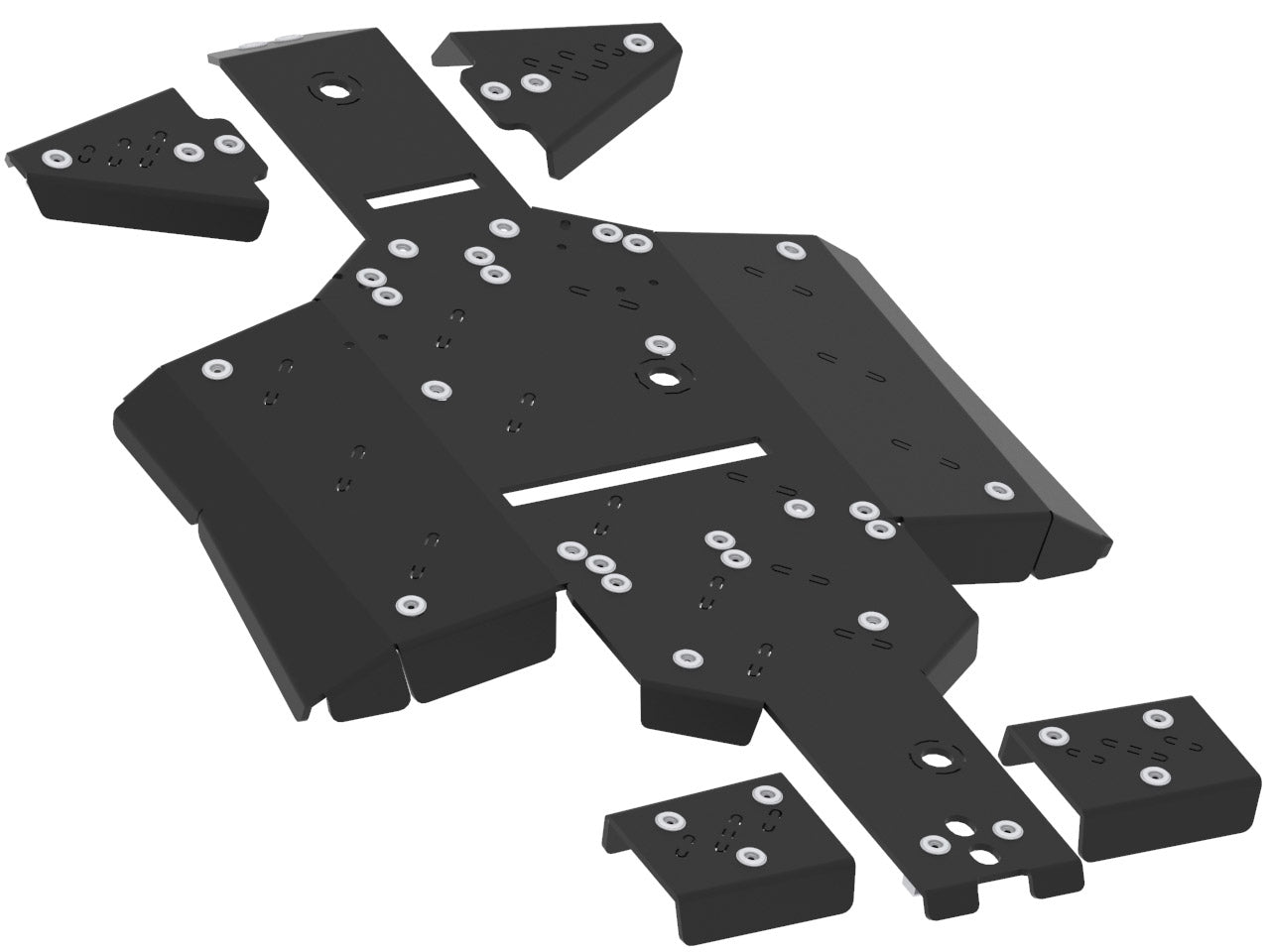 Kit plaques de protection plastique pour quad M550L (plastic) – protection châssis complète, robuste et durable