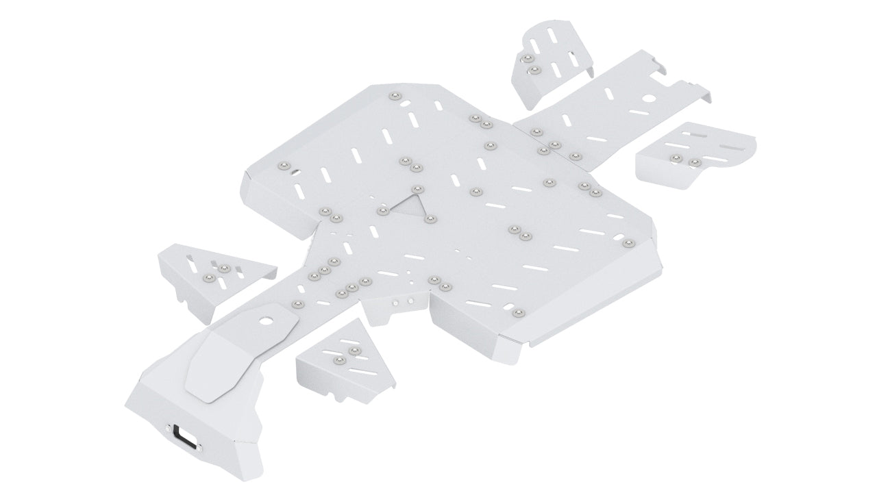 Kit plaques de protection aluminium pour quad CFORCE 600 Touring (2020+), CFORCE 625 Touring (-2022) (aluminium) – protection châssis complète, robuste et durable