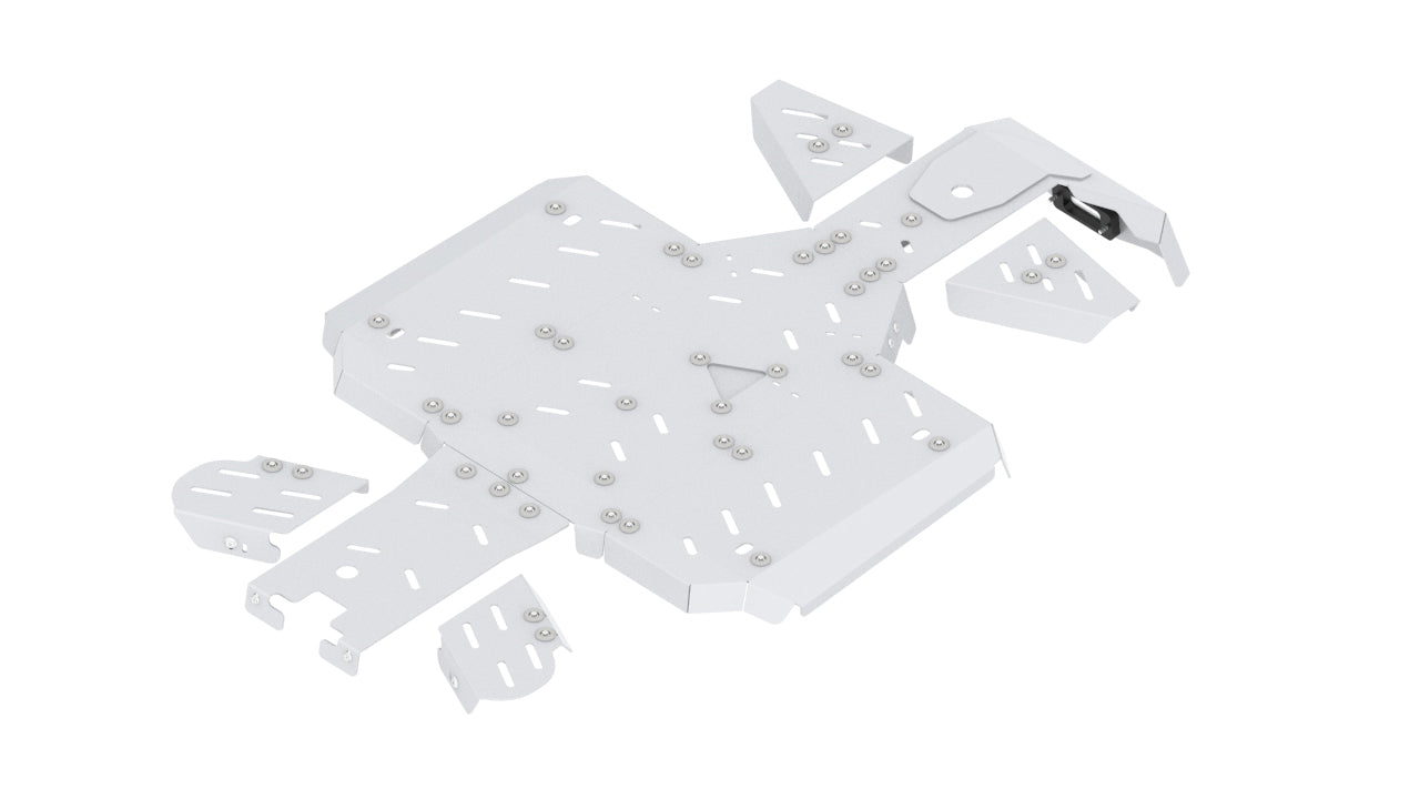 Kit plaques de protection aluminium pour quad CFORCE 600 Touring (2020+), CFORCE 625 Touring (-2022) (aluminium) – protection châssis complète, robuste et durable