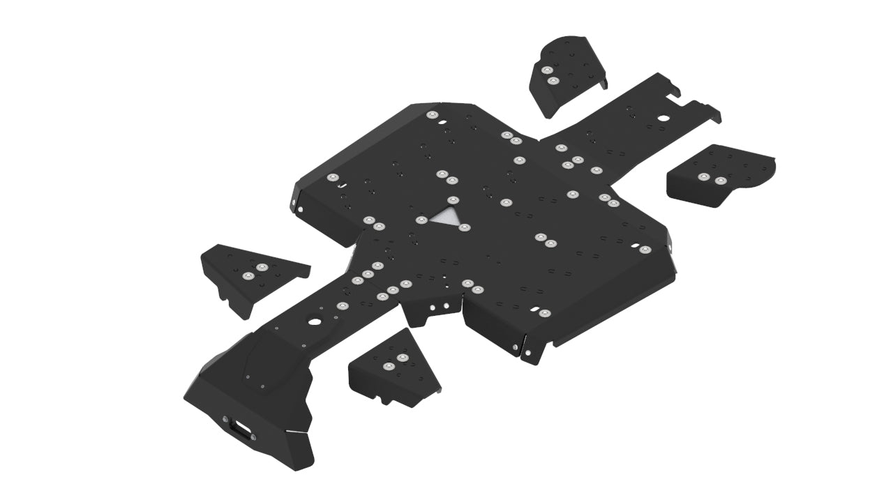 Kit plaques de protection plastique pour quad CFORCE 600 Touring (2020+), CFORCE 625 Touring (-2022) (HDPE plastic) – protection châssis complète, robuste et durable