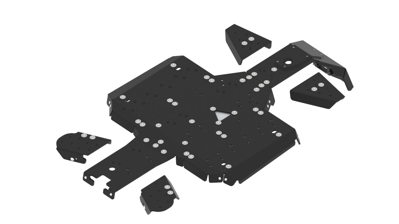 Kit plaques de protection plastique pour quad CFORCE 600 Touring (2020+), CFORCE 625 Touring (-2022) (HDPE plastic) – protection châssis complète, robuste et durable