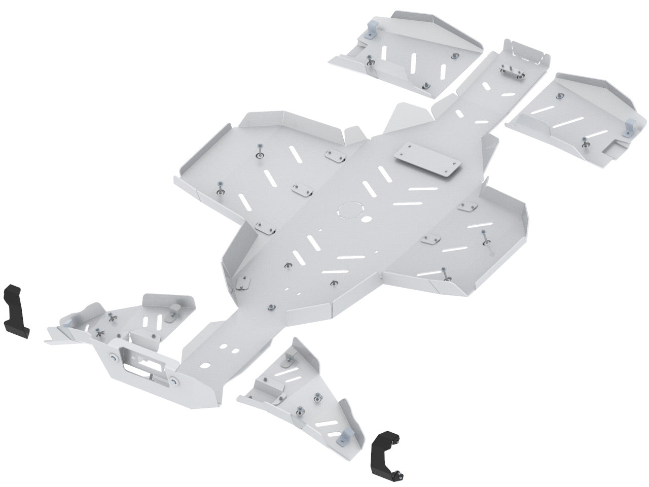Kit plaques de protection aluminium pour quad Sportsman 1000 S (aluminium) – protection châssis complète, robuste et durable