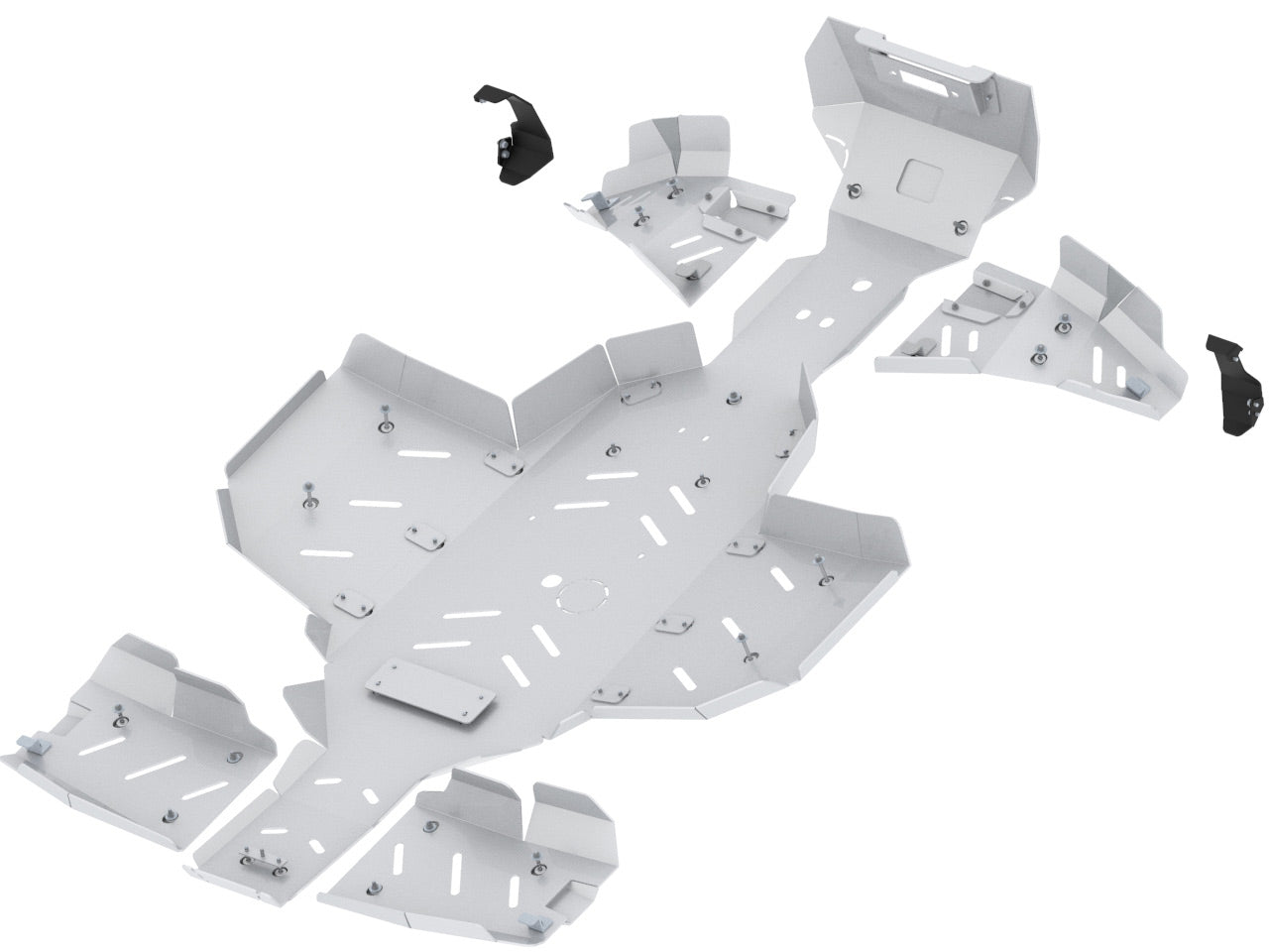 Kit plaques de protection aluminium pour quad Sportsman 1000 S (aluminium) – protection châssis complète, robuste et durable