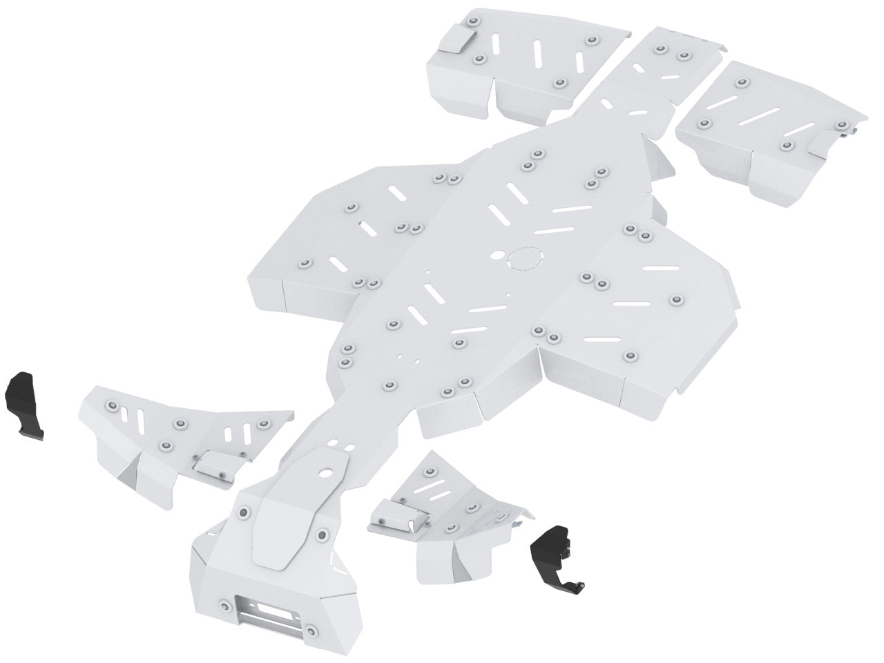 Kit plaques de protection aluminium pour quad Sportsman 1000 S (aluminium) – protection châssis complète, robuste et durable