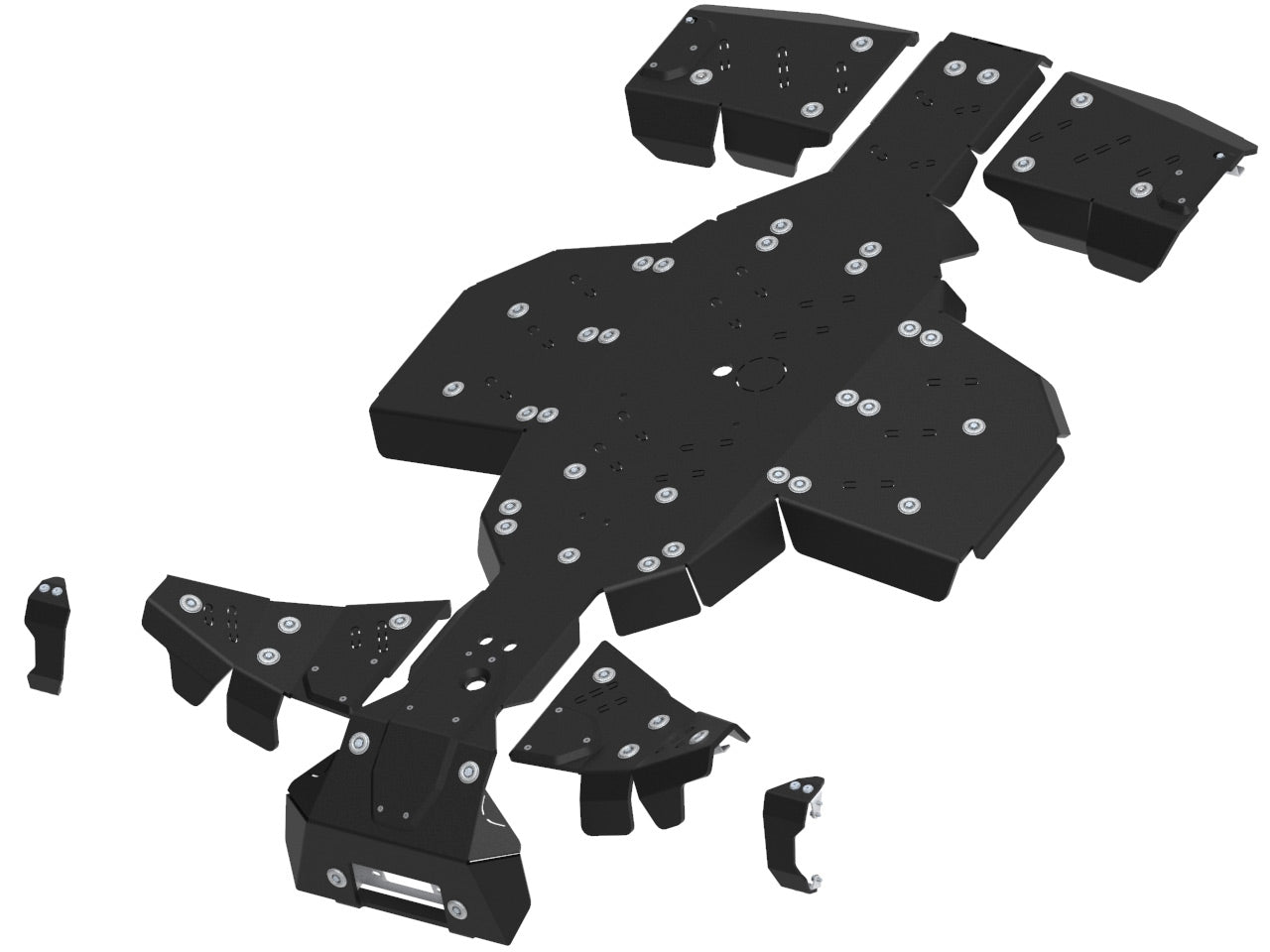 Kit plaques de protection plastique pour quad Sportsman 1000 S (plastic) – protection châssis complète, robuste et durable