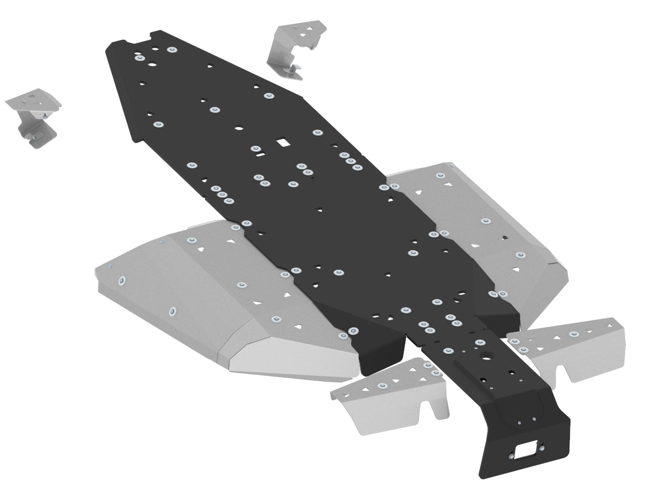 Kit plaques de protection aluminium pour quad ZFORCE 1000 Sport, ZFORCE 950 H.O. Sport (aluminium/plastic) – protection châssis complète, robuste et durable