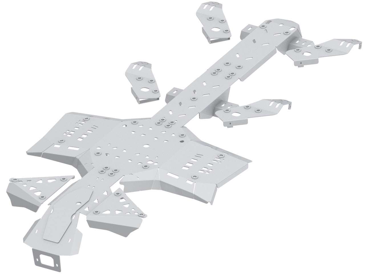 Kit plaques de protection aluminium pour quad Outlander 6x6 450 T (aluminium) – protection châssis complète, robuste et durable