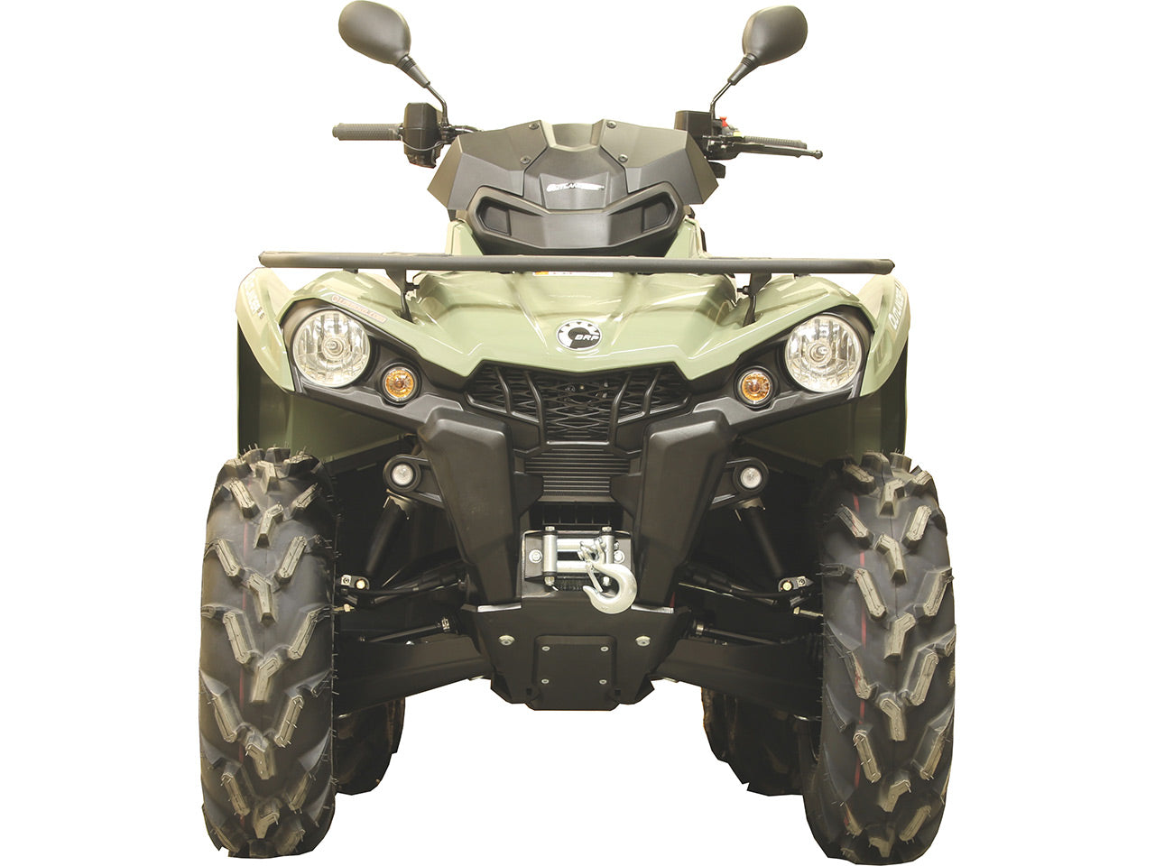 Kit plaques de protection plastique pour quad Outlander 6x6 450 T (plastic) – protection châssis complète, robuste et durable