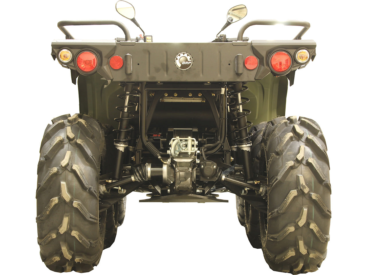 Kit plaques de protection plastique pour quad Outlander 6x6 450 T (plastic) – protection châssis complète, robuste et durable
