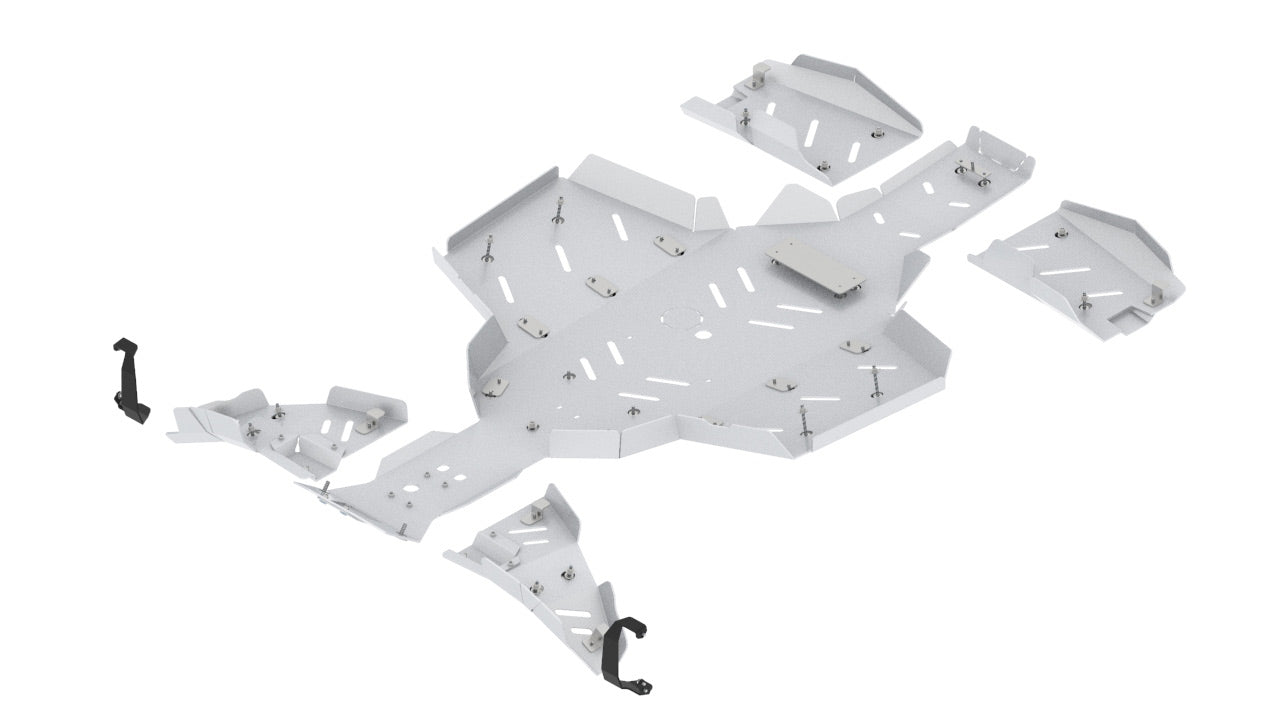 Kit plaques de protection aluminium pour quad Scrambler XP 1000 S (aluminium) – protection châssis complète, robuste et durable