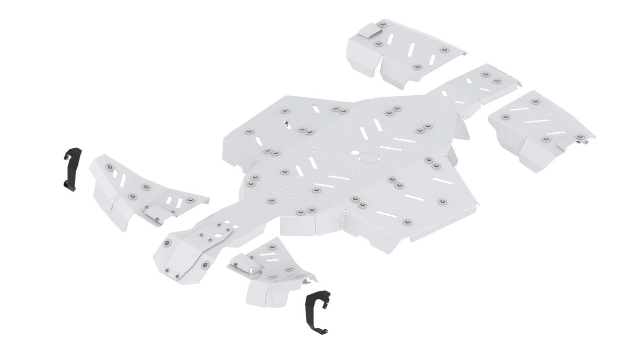 Kit plaques de protection aluminium pour quad Scrambler XP 1000 S (aluminium) – protection châssis complète, robuste et durable