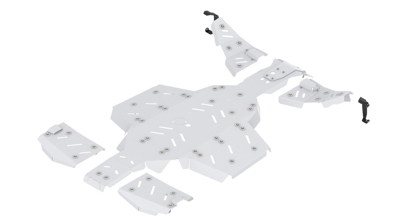 Kit plaques de protection aluminium pour quad Scrambler XP 1000 S (aluminium) – protection châssis complète, robuste et durable